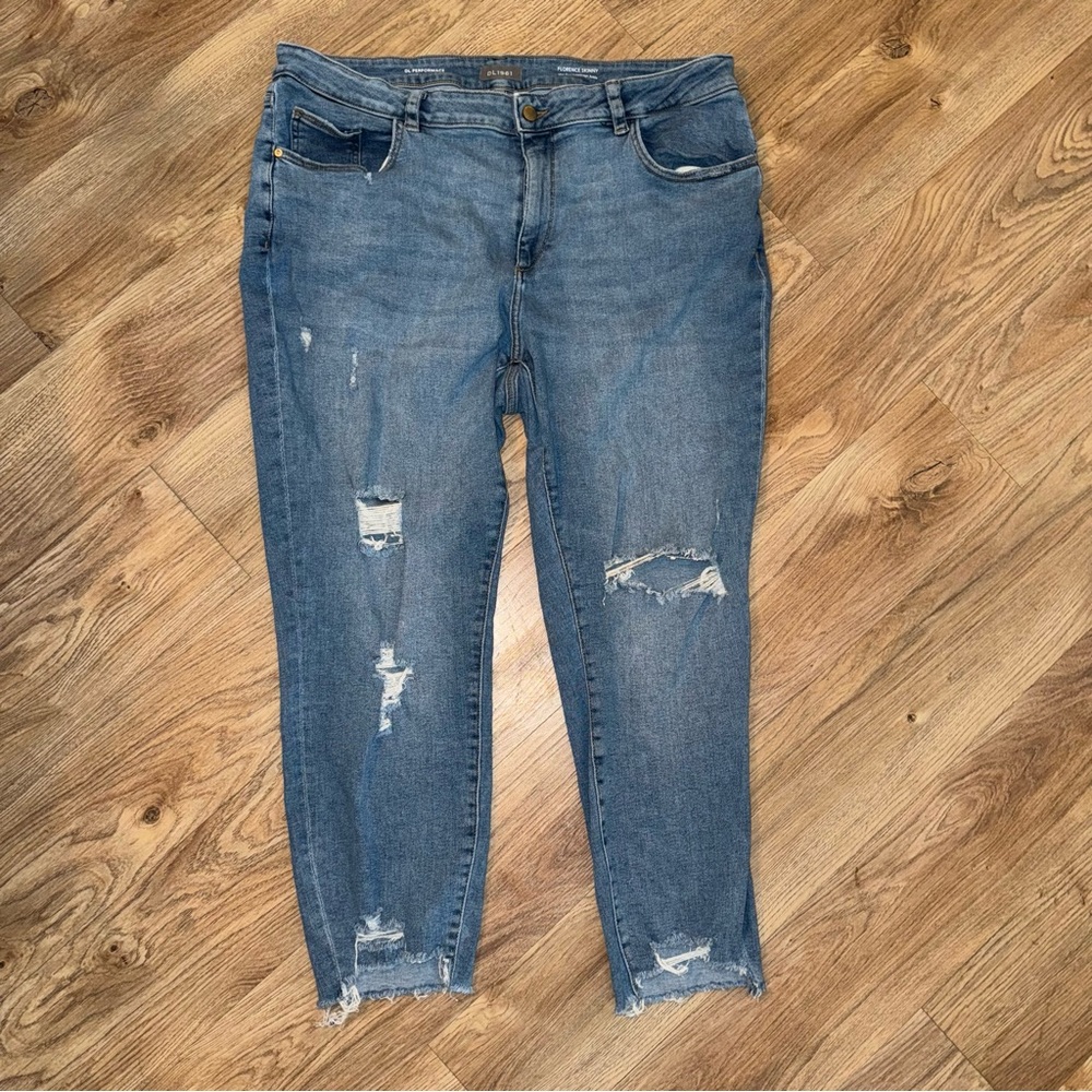 DL1961 Florence Skinny Mid Rise Insta-Sculpt Ankle Plus Size 22W